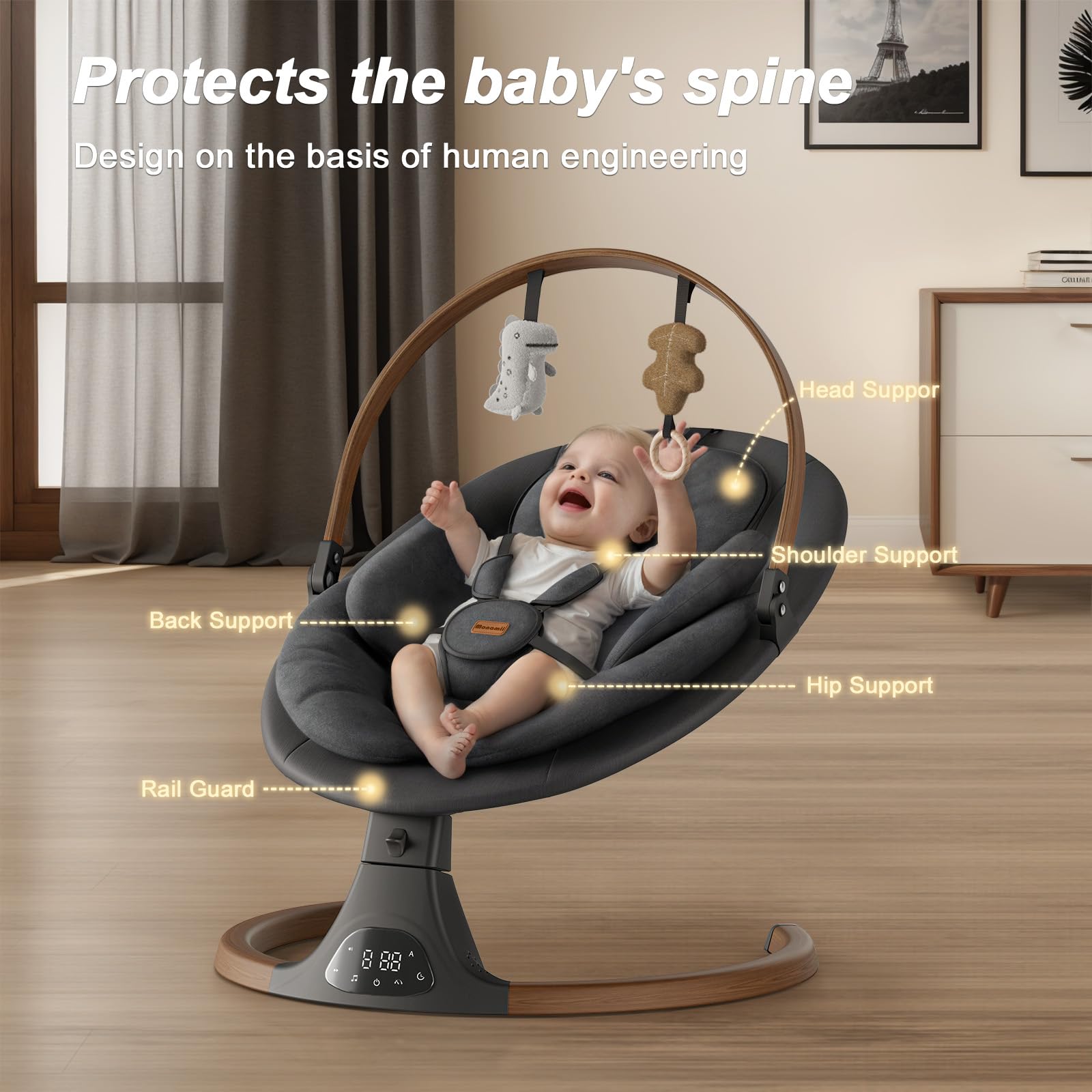 sunnyのマミー Amazon.com : Baby Swings for Infants, Monamii Baby Swing